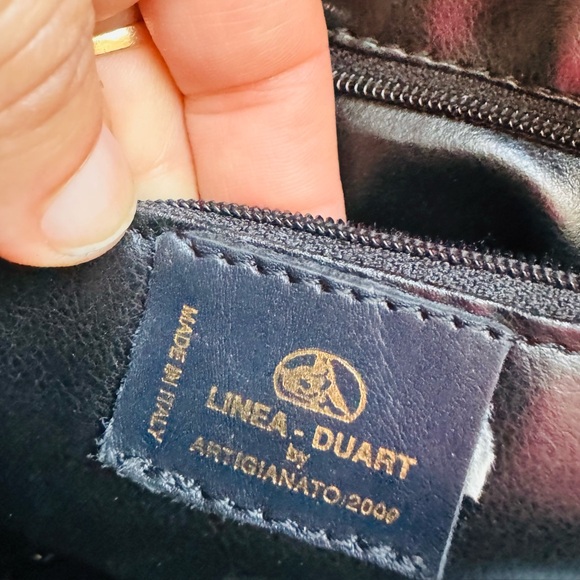Linea DUART By Artigianato Italian Leather Messenger  Bag/Purse From Italy VTG - Picture 4 of 7